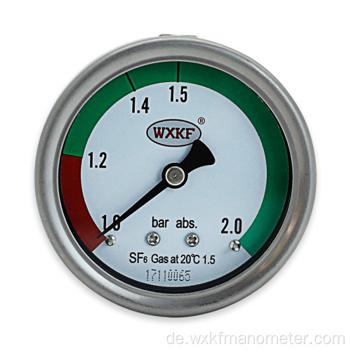 Super langlebiger hochpräziser KM SF6 60 mm SF6 Test Manometer Gasdichte Messgerät